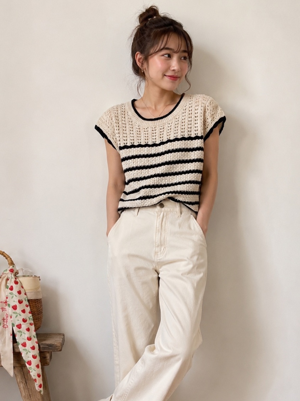 GAP Factory cotton crochet knit top